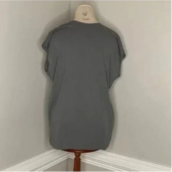 Garnet Hill Cap Sleeve Sequined Gray Cocktail Party Top Size Medium - Picture 3 of 7